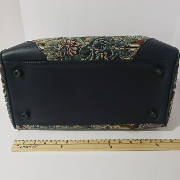 Sorrento Vintage Carry-All  Carry-On Floral Tapestry Luggage Overnight Tote Bag - Picture 8 of 8